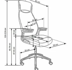 Fotel biurowy Klira szary/biały
