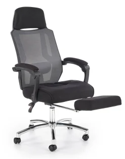 Fotel biurowy Mande z podnóżkiem czarny