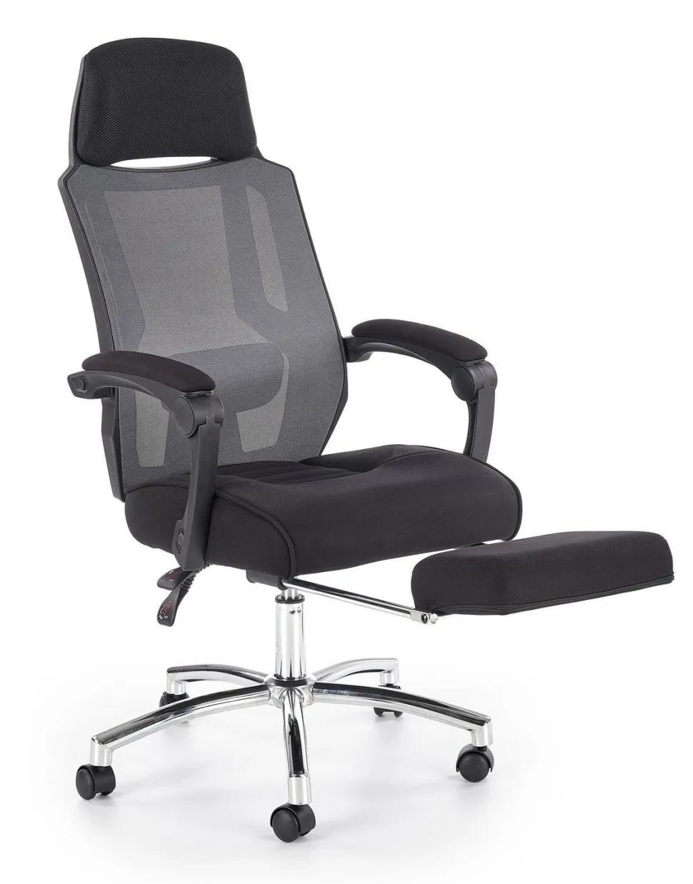 Fotel biurowy Mande z podnóżkiem czarny