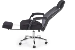 Fotel biurowy Mande z podnóżkiem czarny