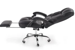 Fotel biurowy Nalvi z podnóżkiem czarny