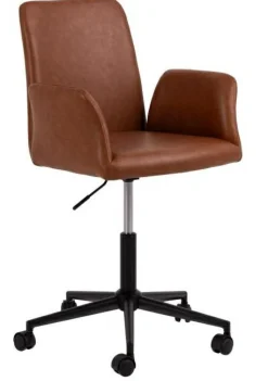 Fotel biurowy Naya brązowy PU