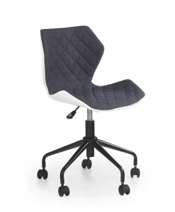 Fotel biurowy Quiz Black szary/biały