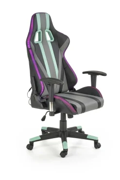 Fotel biurowy Space szary/fiolet