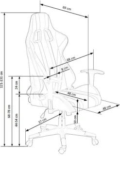 Fotel biurowy Space szary/fiolet