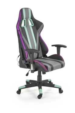 Fotel biurowy Space szary/fiolet