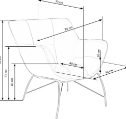 Fotel Bolton zielony ciemny