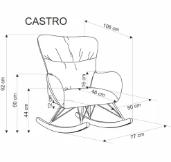 Fotel bujany Opera zielony