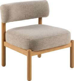 Fotel Burley beżowy/dąb