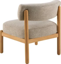 Fotel Burley beżowy/dąb