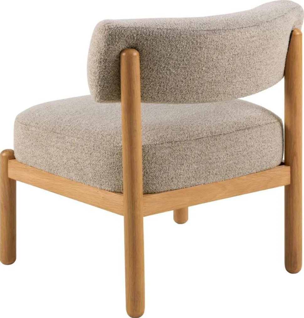 Fotel Burley beżowy/dąb