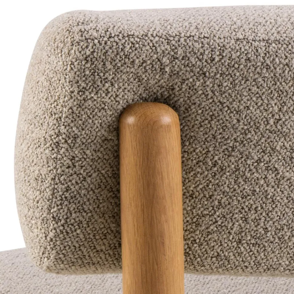 Fotel Burley beżowy/dąb