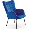 Fotel Cabres granatowy/ czarny