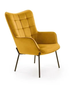 Fotel Cabres musztardowy/ czarny