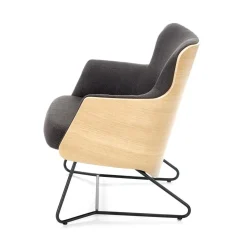 Fotel Calderon szary/ dąb