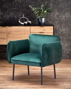 Fotel Canaria Welwet zielony ciemny