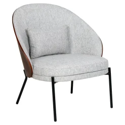 Fotel Canelas szary jasny/ ciemny brąz