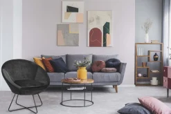 Fotel Center VIC szary tapicerowany