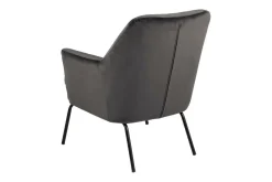 Fotel Chisa VIC Dark Grey tapicerowany