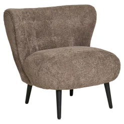 Fotel Covelo boucle brązowy/ czarny