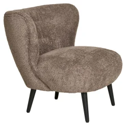 Fotel Covelo boucle brązowy/ czarny