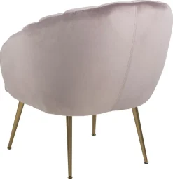 Fotel Daniella Dusty Rose złote nogi