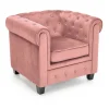 Fotel Dassion welwet różowy