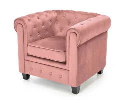 Fotel Dassion welwet różowy