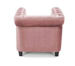 Fotel Dassion welwet różowy