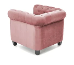 Fotel Dassion welwet różowy