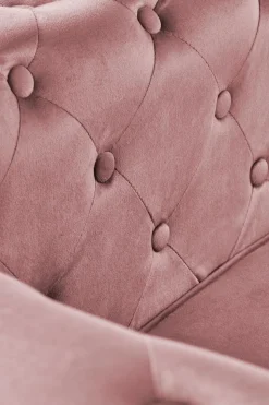 Fotel Dassion welwet różowy