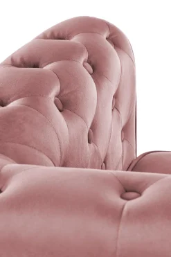Fotel Dassion welwet różowy
