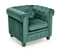 Fotel Dassion welwet zielony