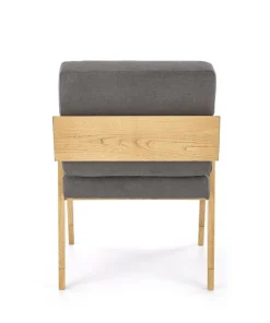 Fotel Davero szary/ dąb naturalny