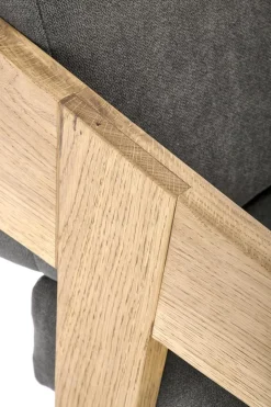 Fotel Davero szary/ dąb naturalny