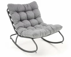 Fotel Dazira szary na płozach