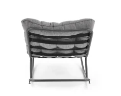 Fotel Dazira szary na płozach