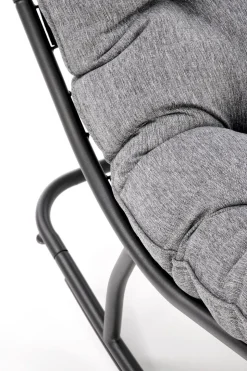 Fotel Dazira szary na płozach