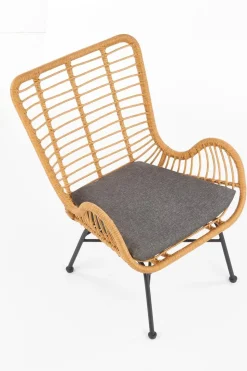 Fotel Edjora naturalny sztuczny rattan