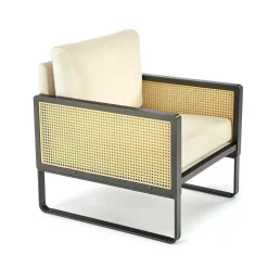 Fotel Edra rattan/ beżowy