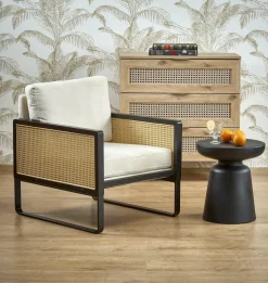 Fotel Edra rattan/ beżowy