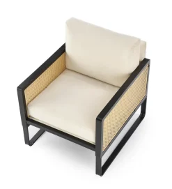 Fotel Edra rattan/ beżowy