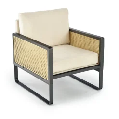 Fotel Edra rattan/ beżowy