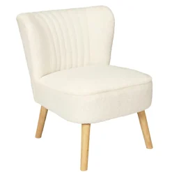 Fotel Erika biały boucle