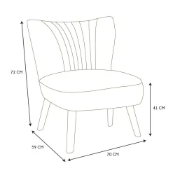 Fotel Erika biały boucle