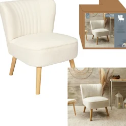 Fotel Erika biały boucle