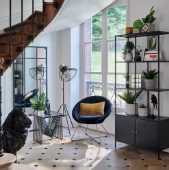 Fotel Evan velvet czarny