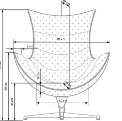 Fotel Falvio brązowy ciemny