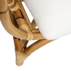 Fotel Farah rattan biały