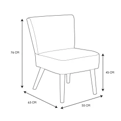 Fotel Giulia czarny sztruks